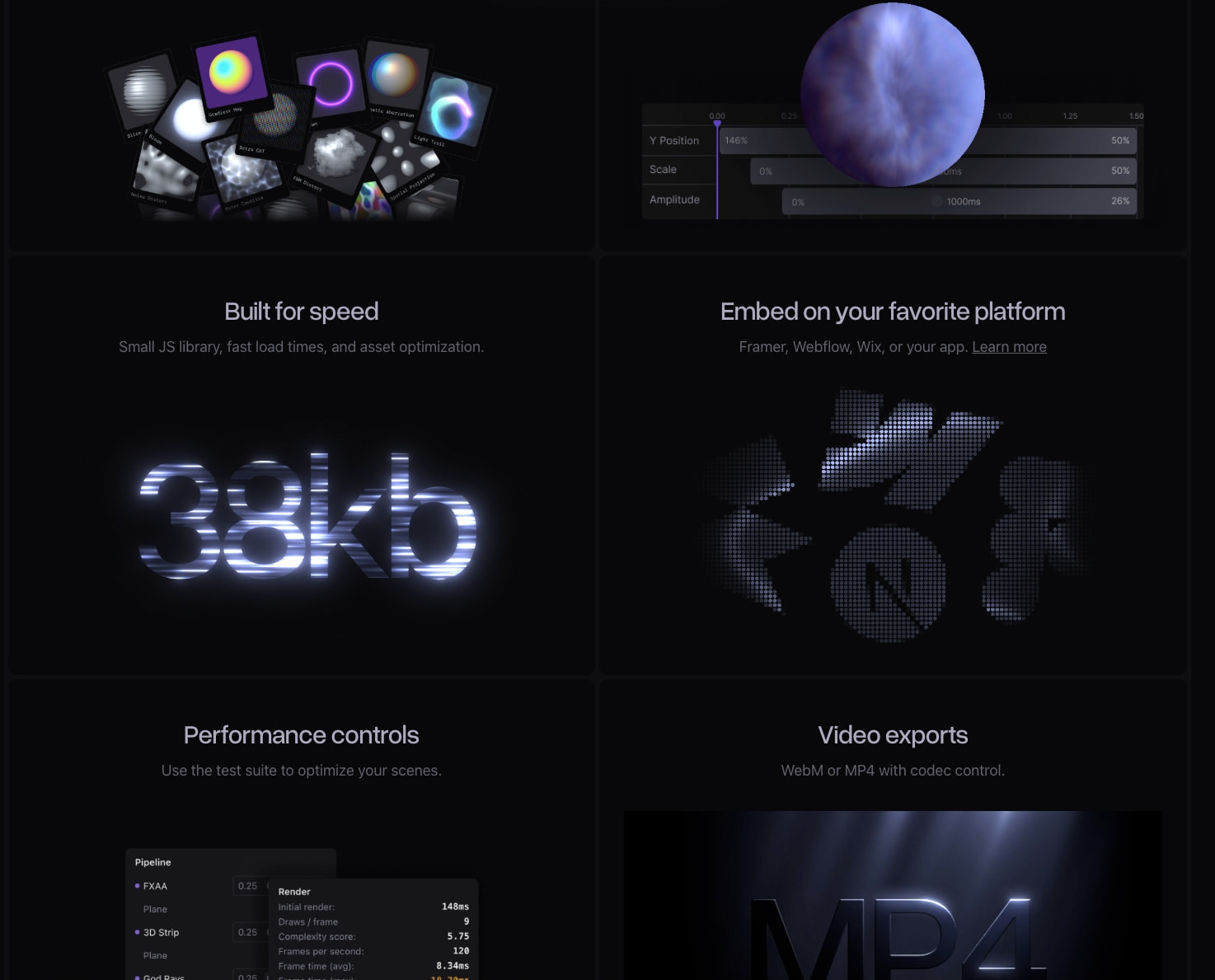 unicorn.studio — No-code WebGL Tool captured website design