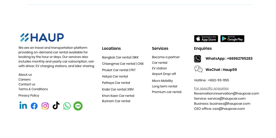 HAUPCAR : THAILAND'S BIGGEST CARSHARING COMMUNITY captured website design