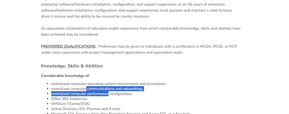Job Bulletin captured website design