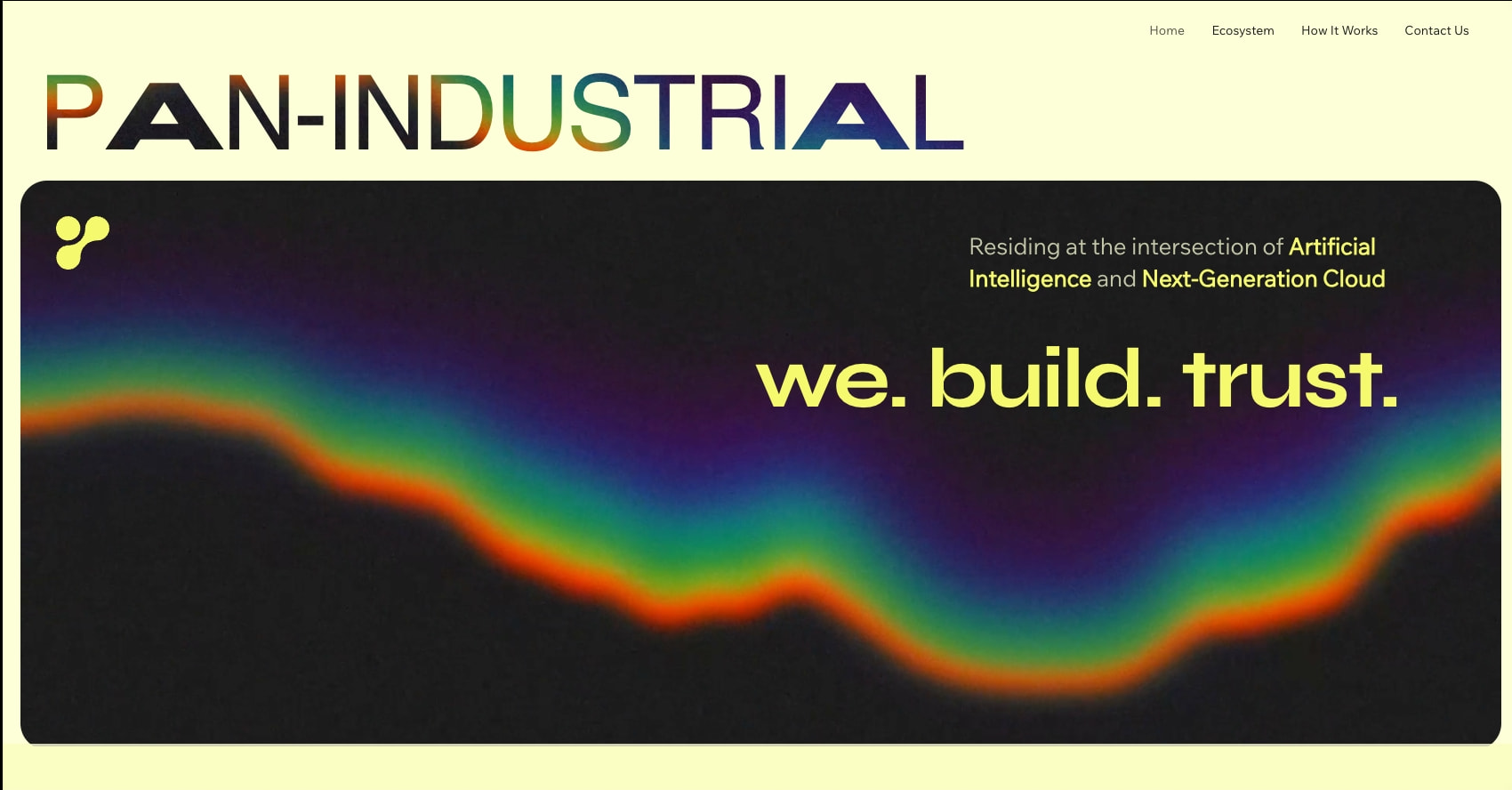 Pan Industrial | AI x Next-Gen Cloud for Global Enterprise and Industry captured website design