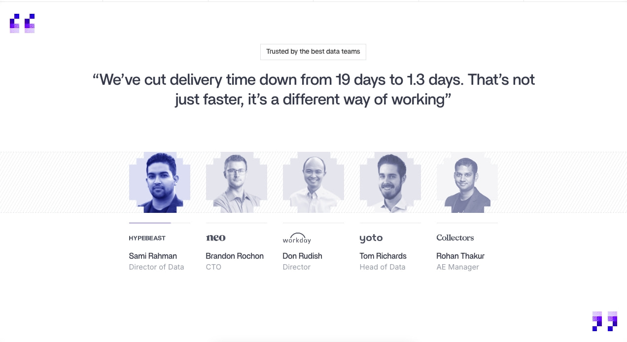 Lightdash | Rethink BI. Build Intelligence, not just dashboards. captured website design