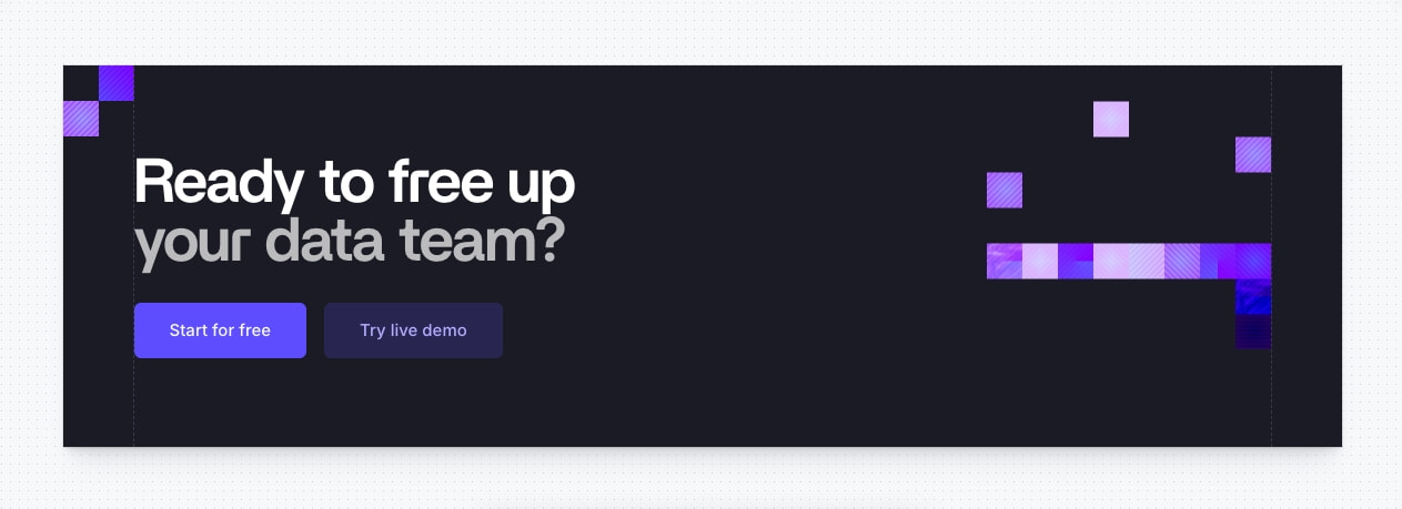 Lightdash | Rethink BI. Build Intelligence, not just dashboards. captured website design