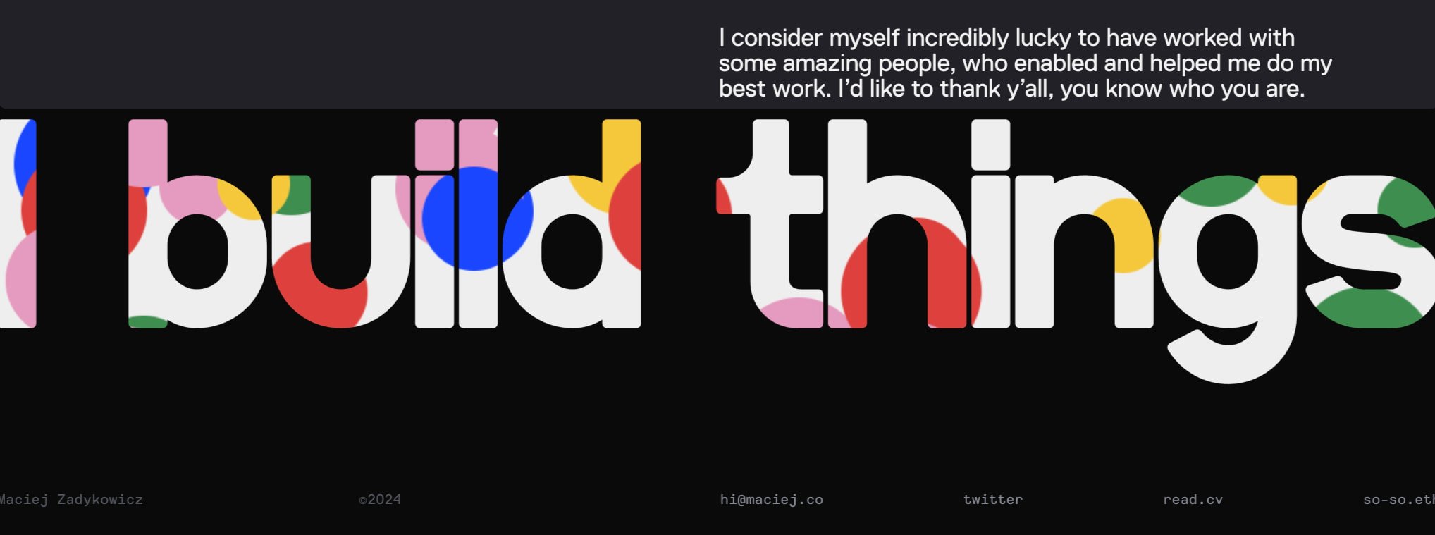 Maciej Zadykowicz, Designer☻ captured website design