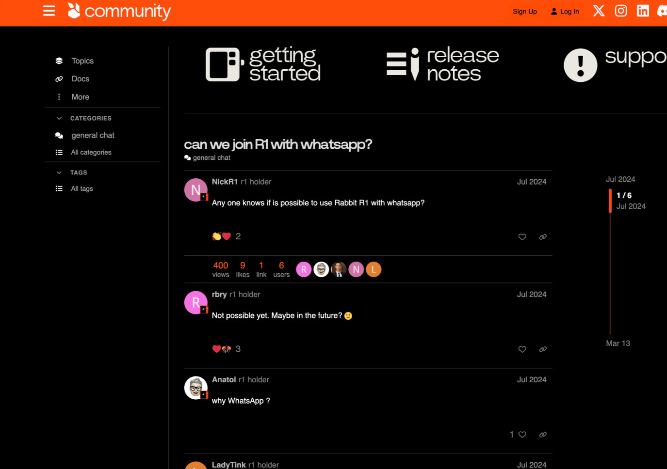 can we join R1 with whatsapp? - general chat - rabbit community // break free captured website design