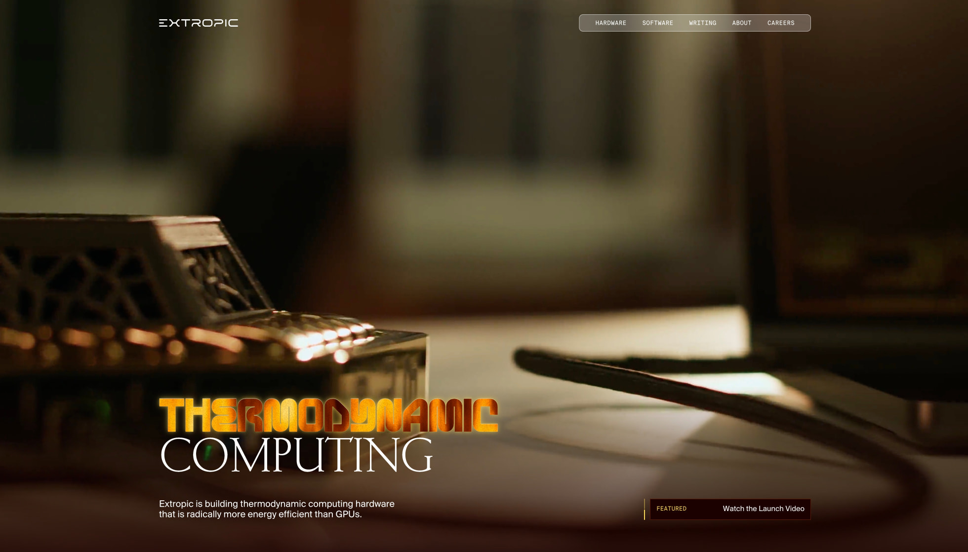 Extropic | Home captured website design