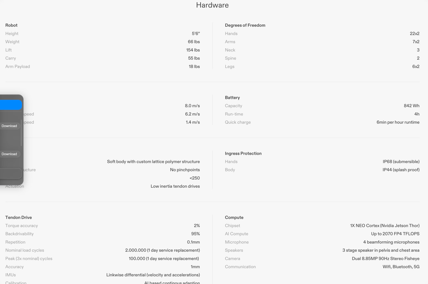 NEO Home Robot captured website design