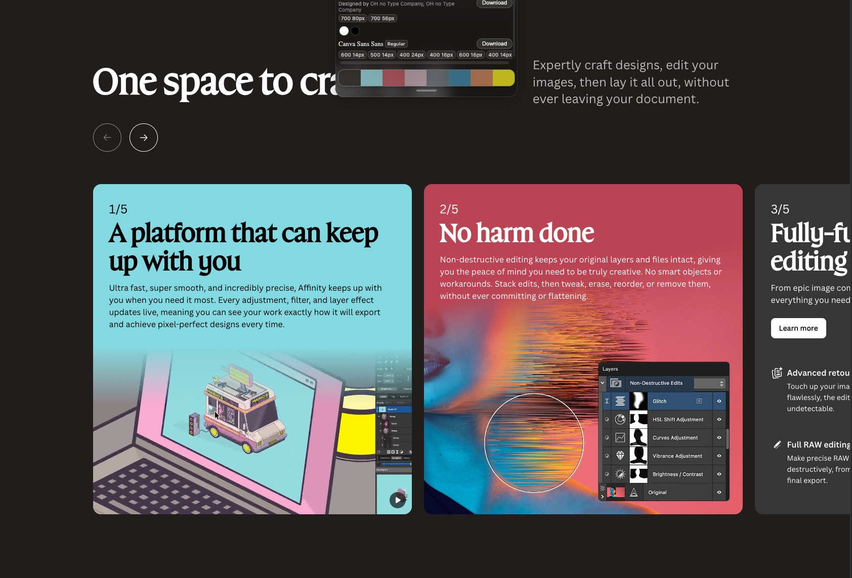 Affinity | Professional Creative Software, Free for Everyone captured website design