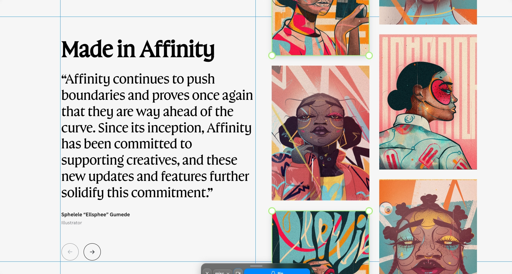 Affinity | Professional Creative Software, Free for Everyone captured website design