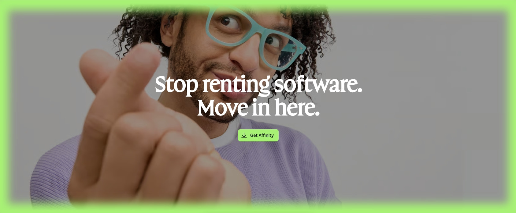 Affinity | Professional Creative Software, Free for Everyone captured website design