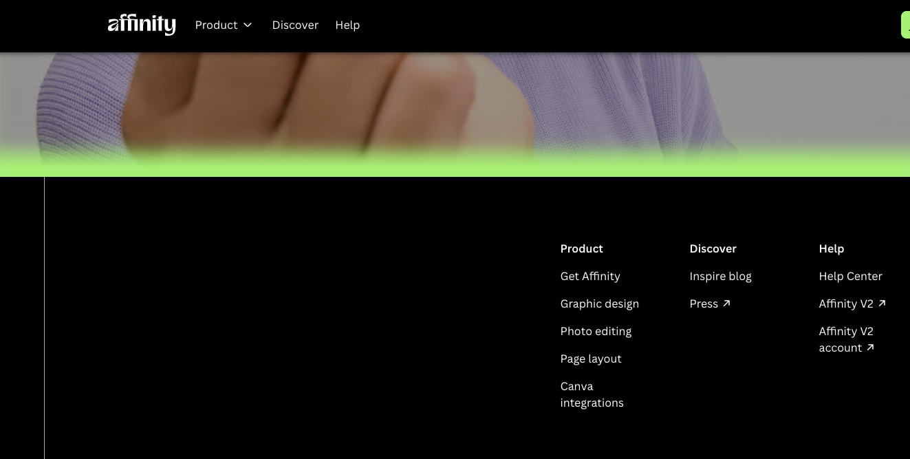 Affinity | Professional Creative Software, Free for Everyone captured website design