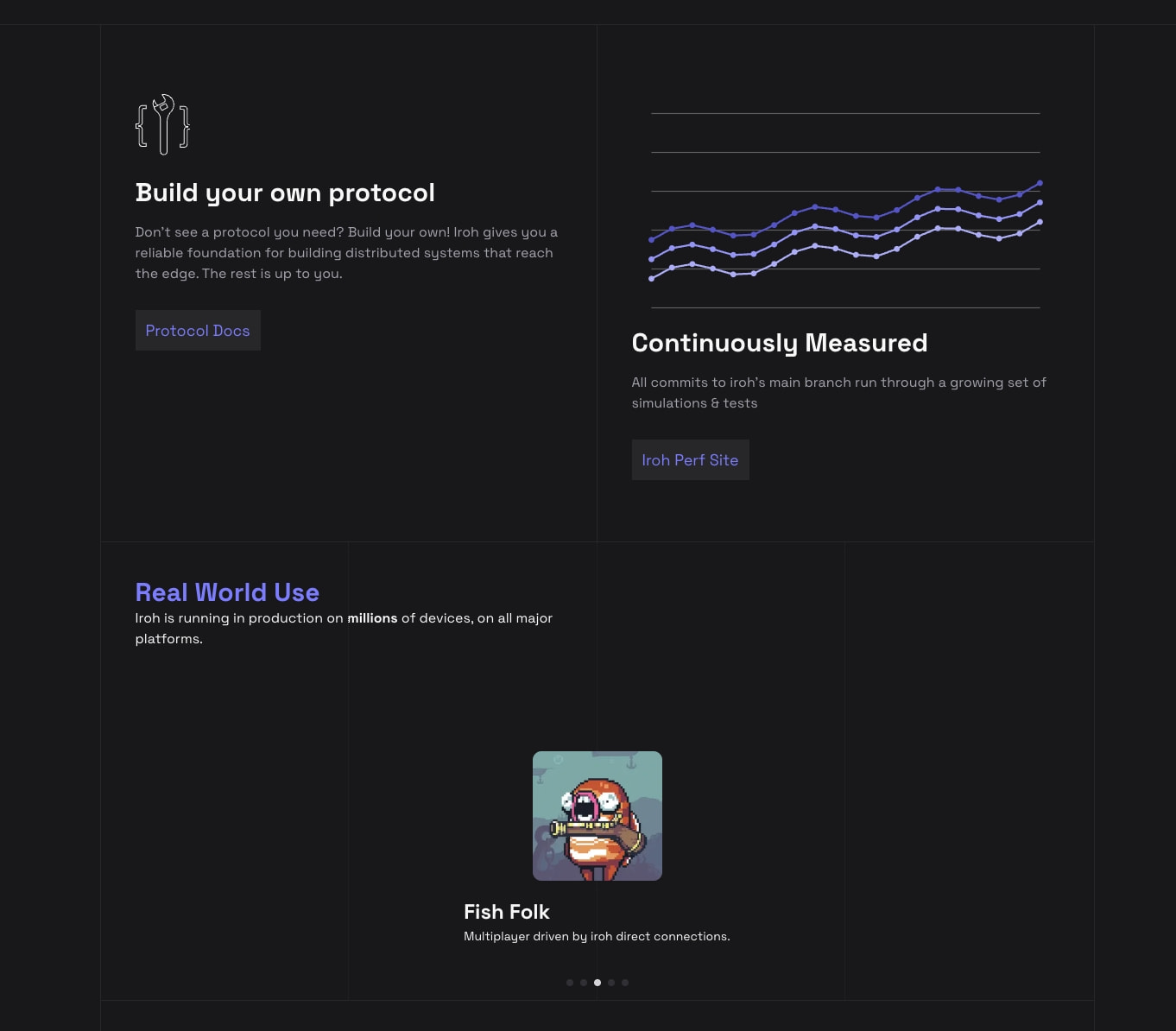 Iroh captured website design