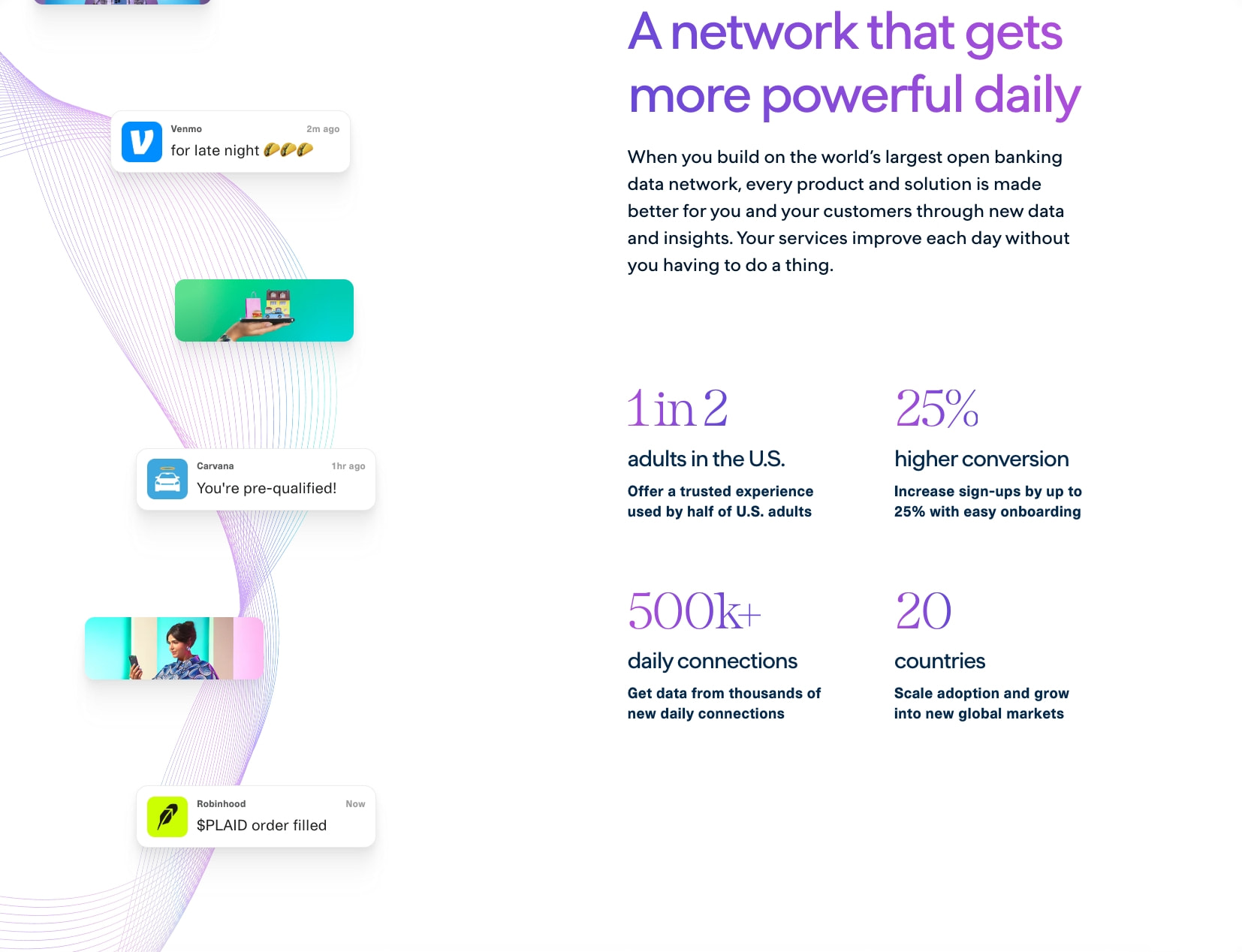 Plaid: Enabling all companies to build fintech solutions captured website design