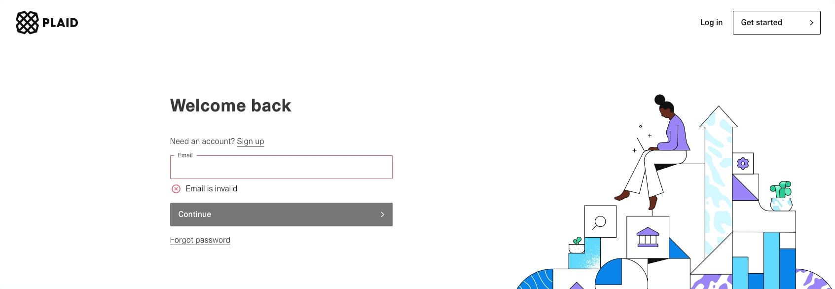 Plaid - Dashboard | Signin captured website design