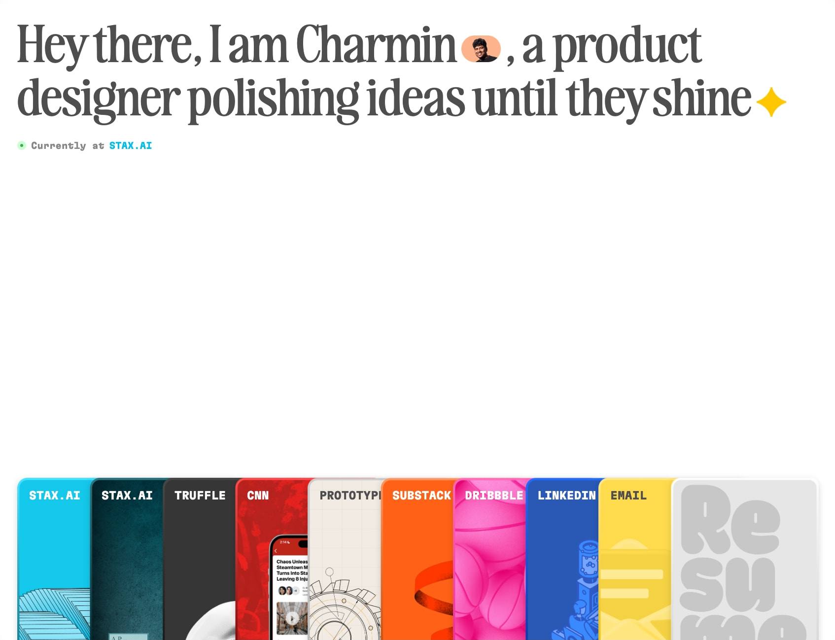 Charmin Kumar Vemula captured website design
