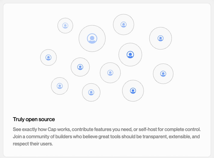 Cap — Beautiful screen recordings, owned by you. captured website design