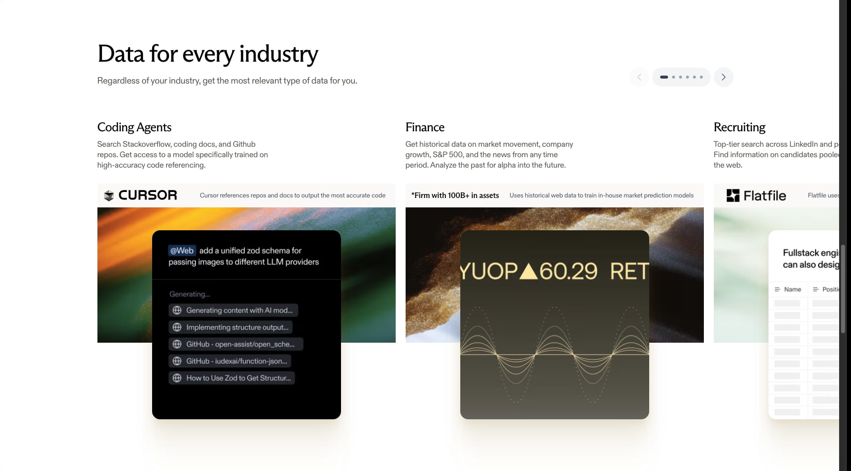 Exa | Web Search API, AI Search Engine, & Website Crawler captured website design
