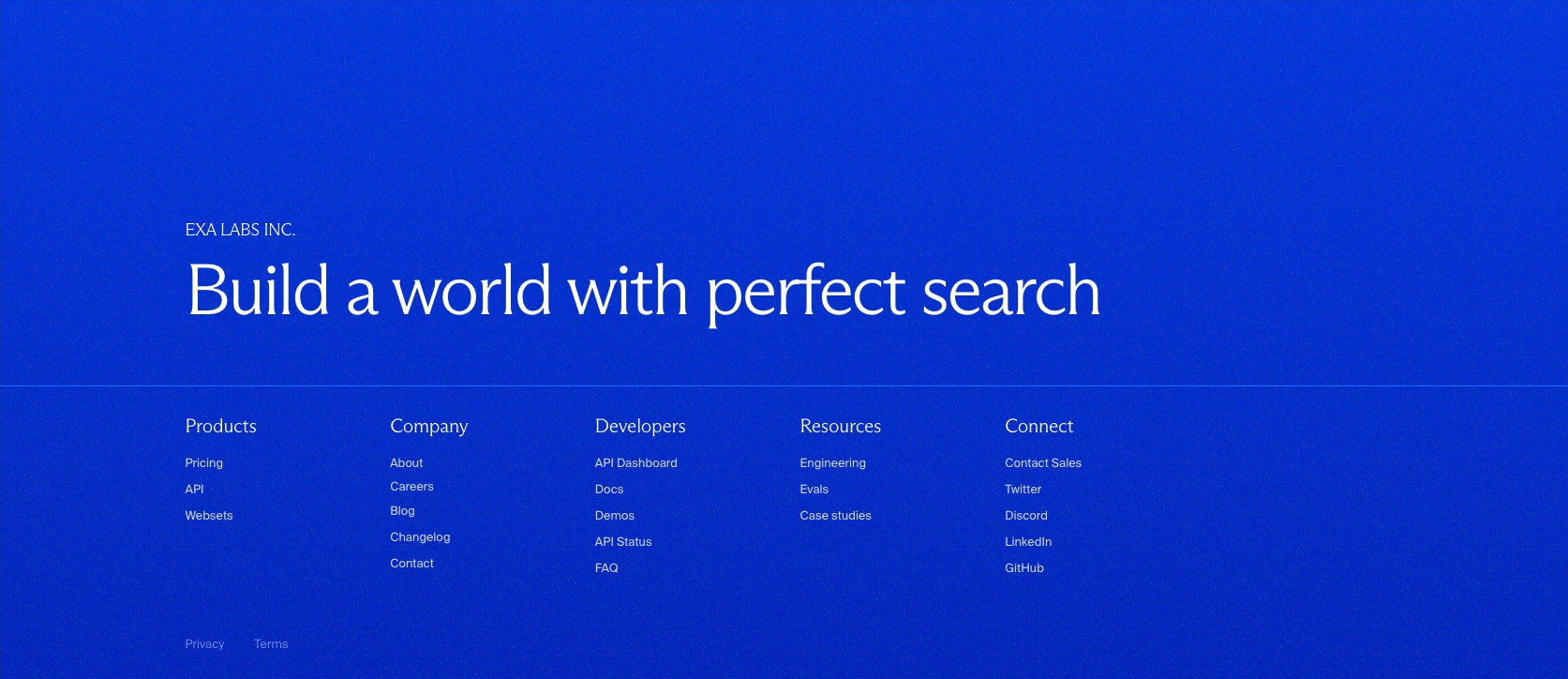 Exa | Web Search API, AI Search Engine, & Website Crawler captured website design