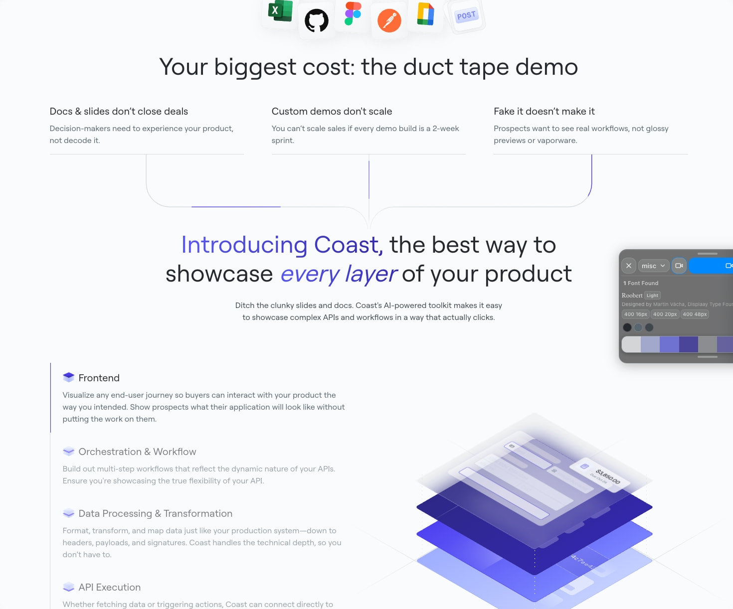 Coast | The API Go-to-Market Platform captured website design