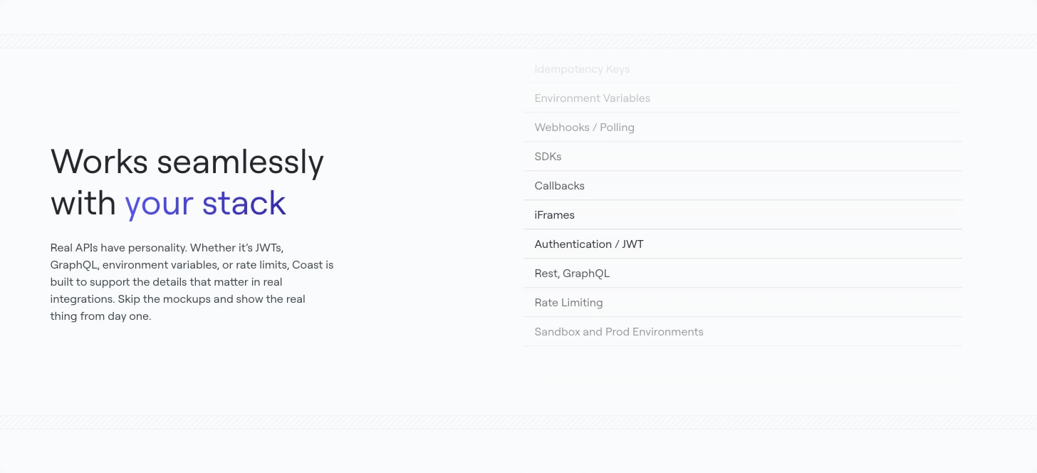 Coast | The API Go-to-Market Platform captured website design