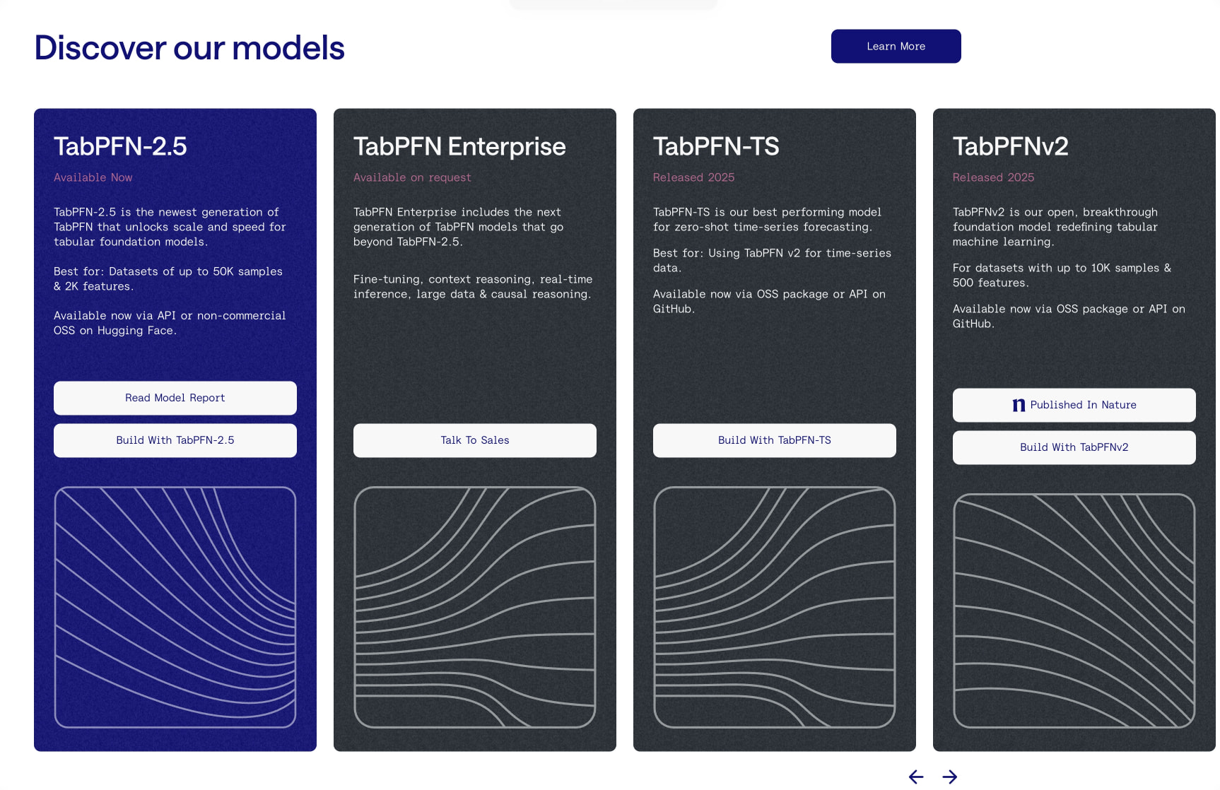 Prior Labs captured website design