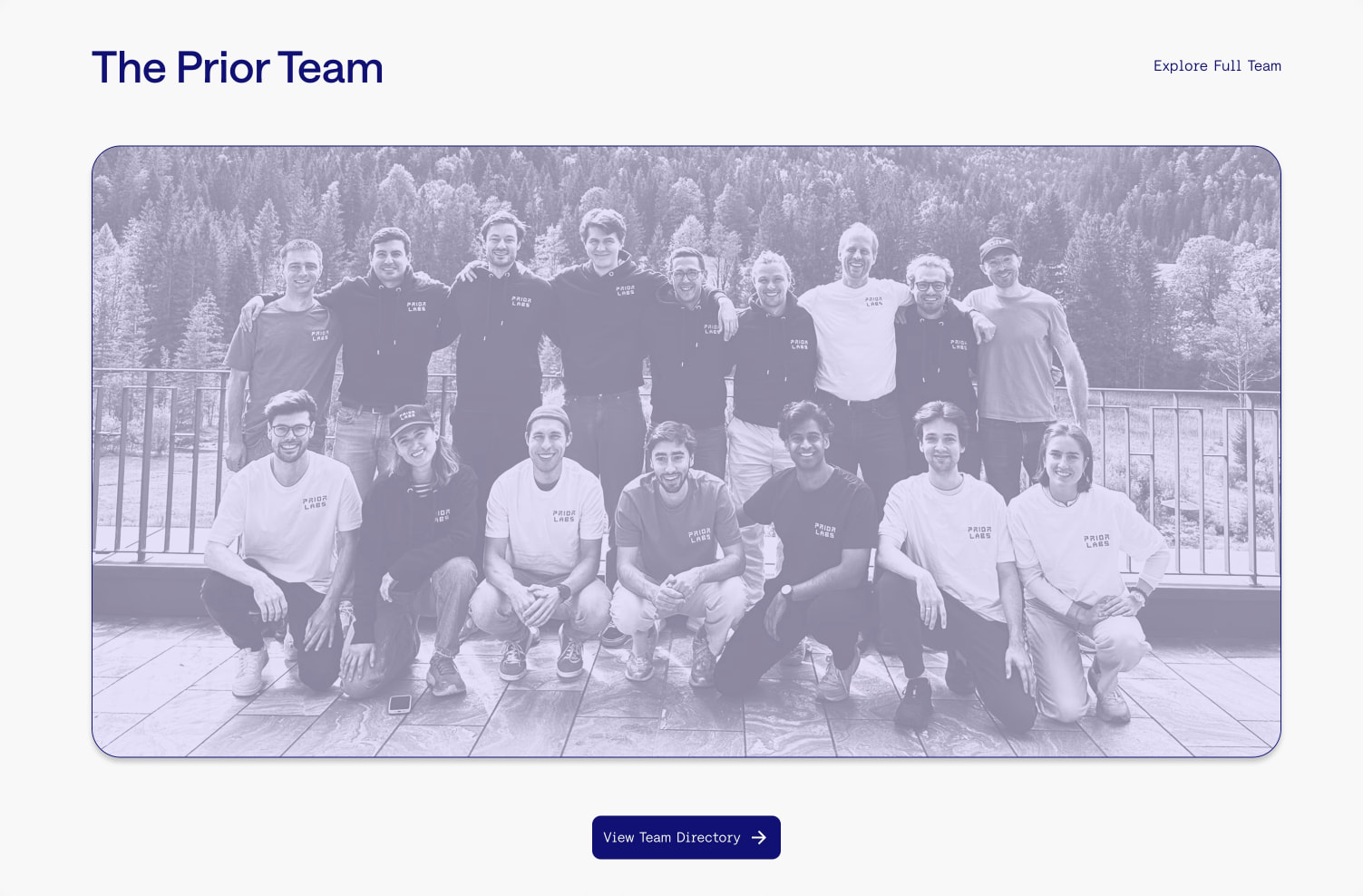 About | Prior Labs captured website design