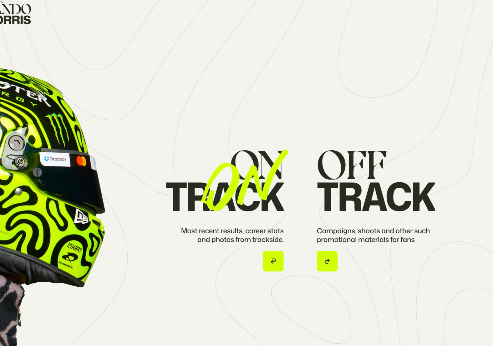 2025 McLaren Formula 1 Driver — Lando Norris captured website design