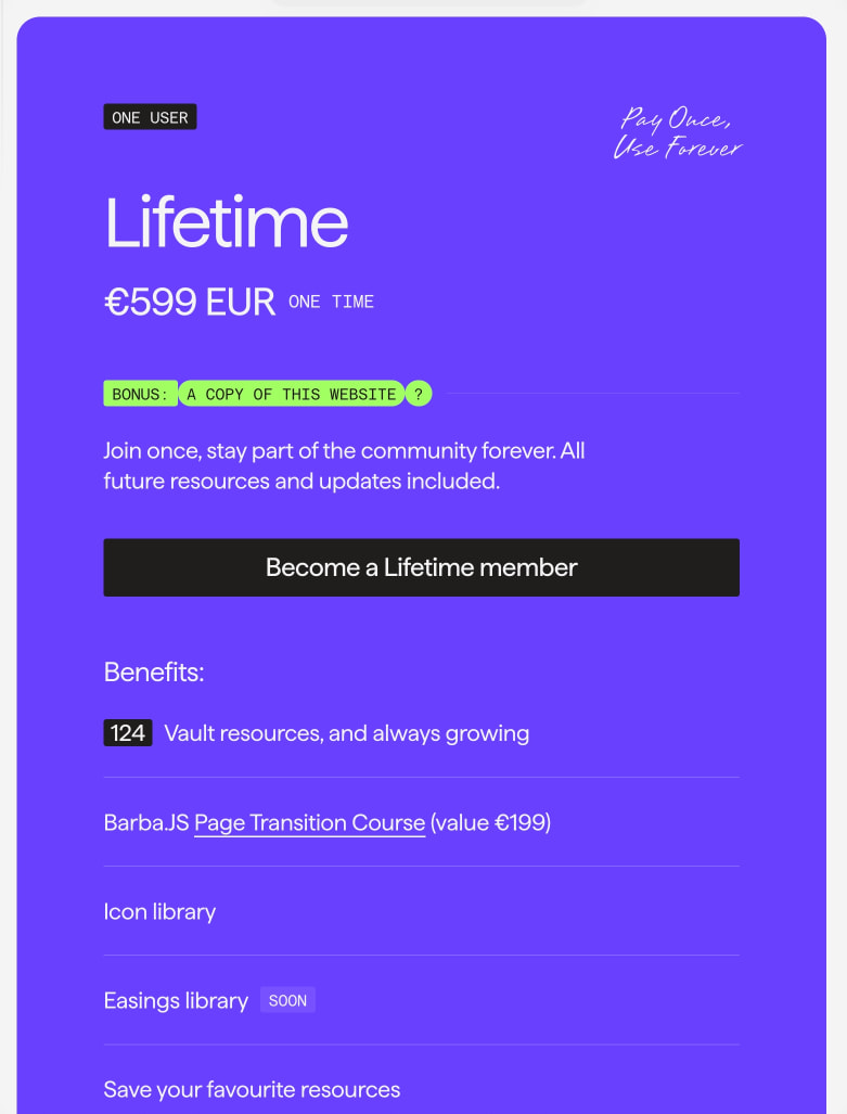 Plans & Pricing - Osmo captured website design