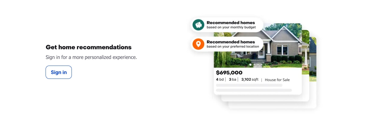 Captured design matching zillow.com captured website design