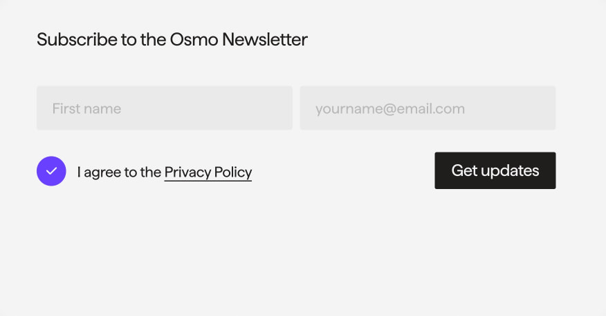 Plans & Pricing - Osmo captured website design