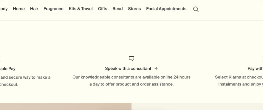 Captured design matching shop.aesop.com captured website design