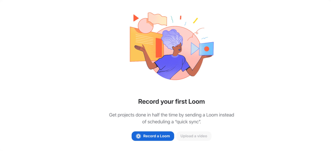 Loom | Free Screen & Video Recording Software captured website design