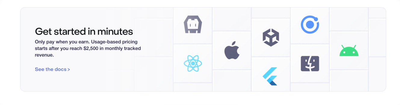 In-App Subscriptions Made Easy – RevenueCat captured website design