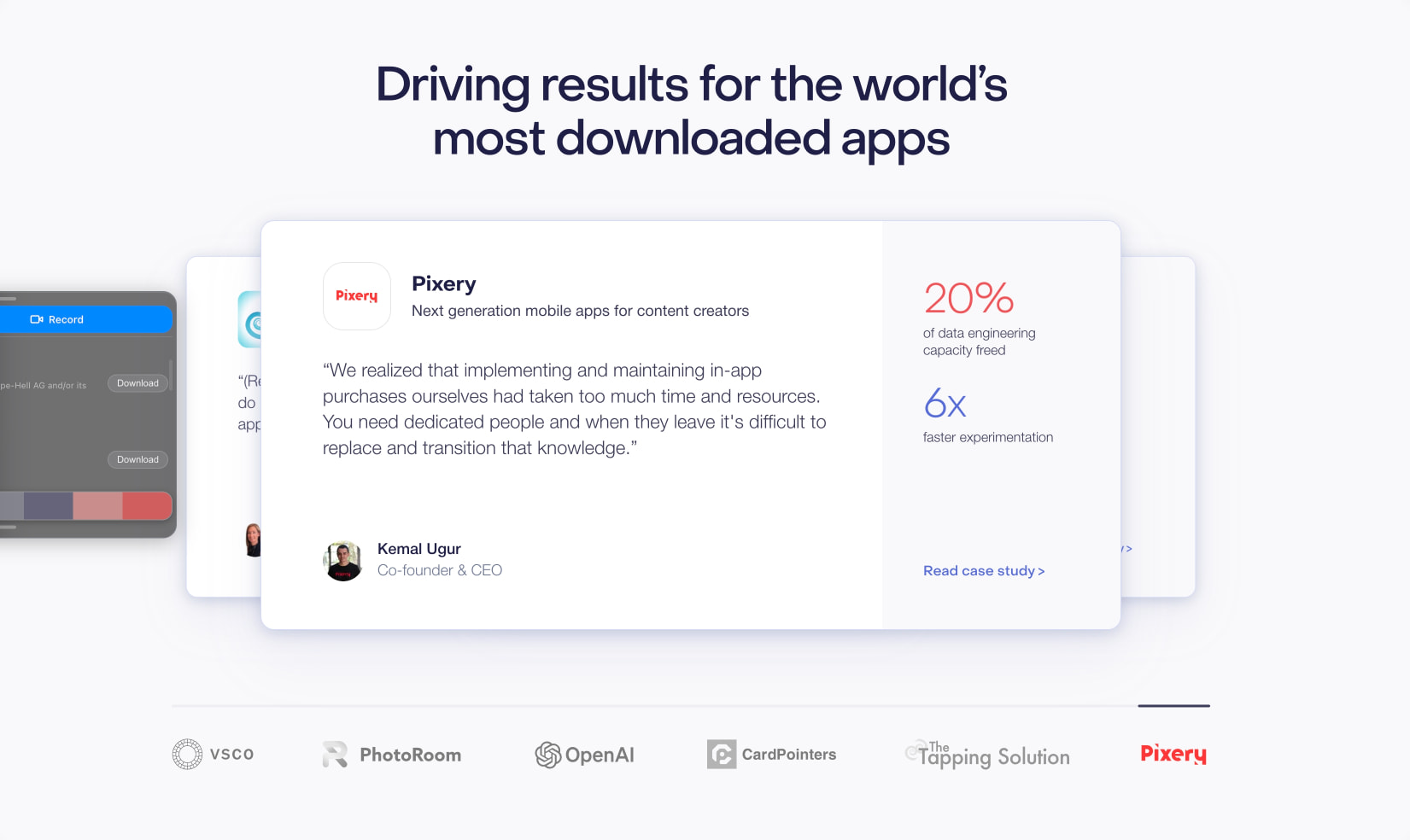 In-App Subscriptions Made Easy – RevenueCat captured website design