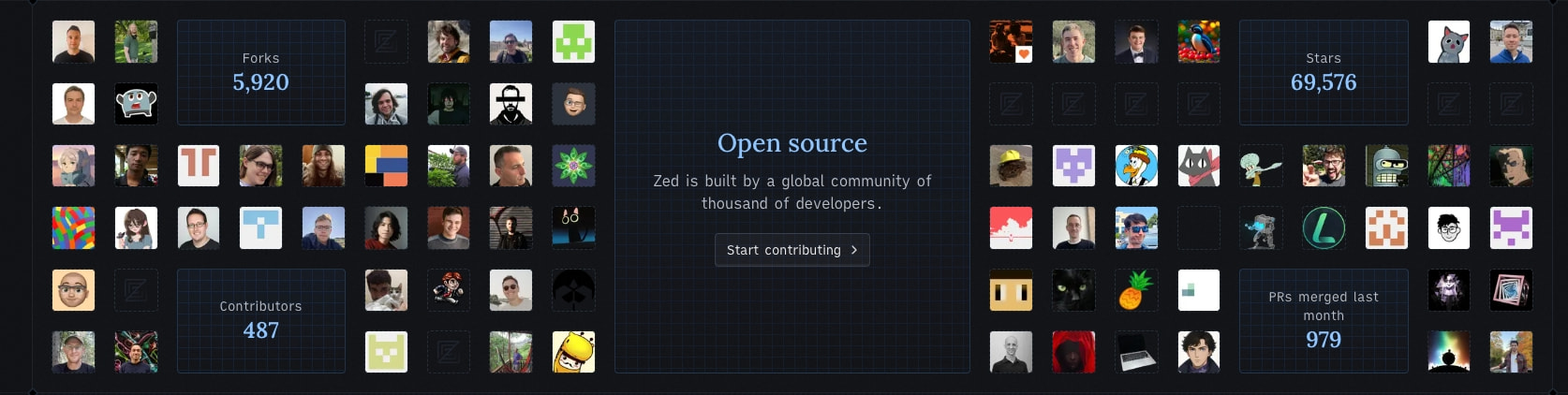 Zed — The editor for what's next captured website design