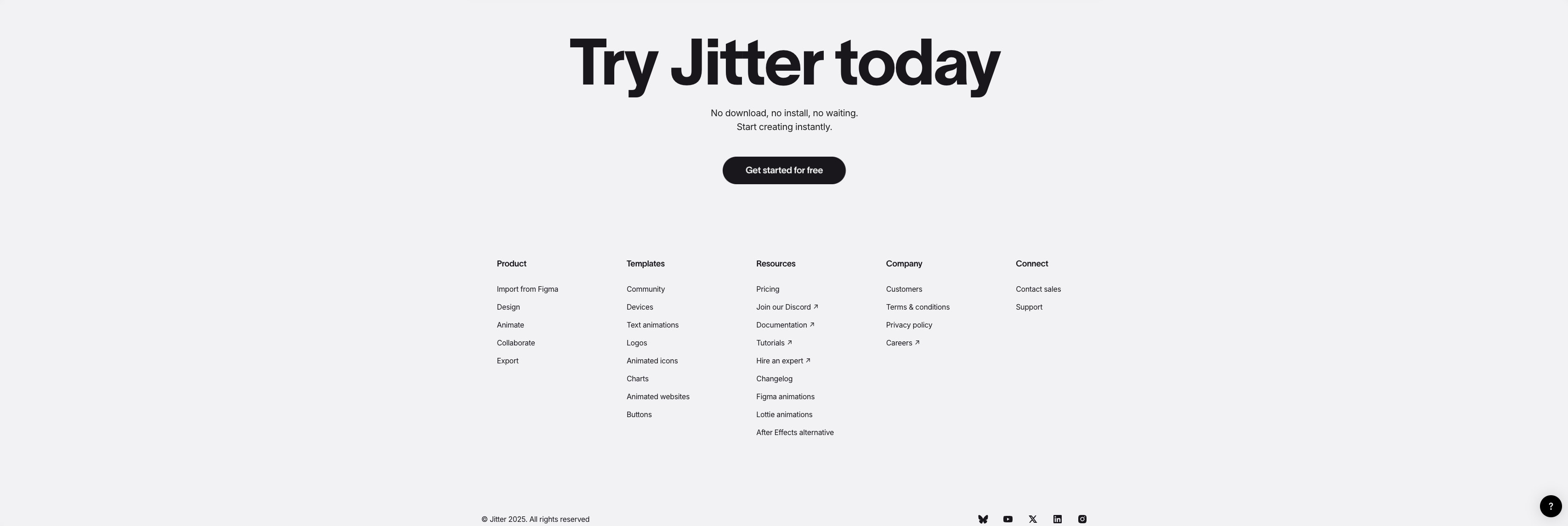 Jitter · A fast and simple motion design tool on the web captured website design