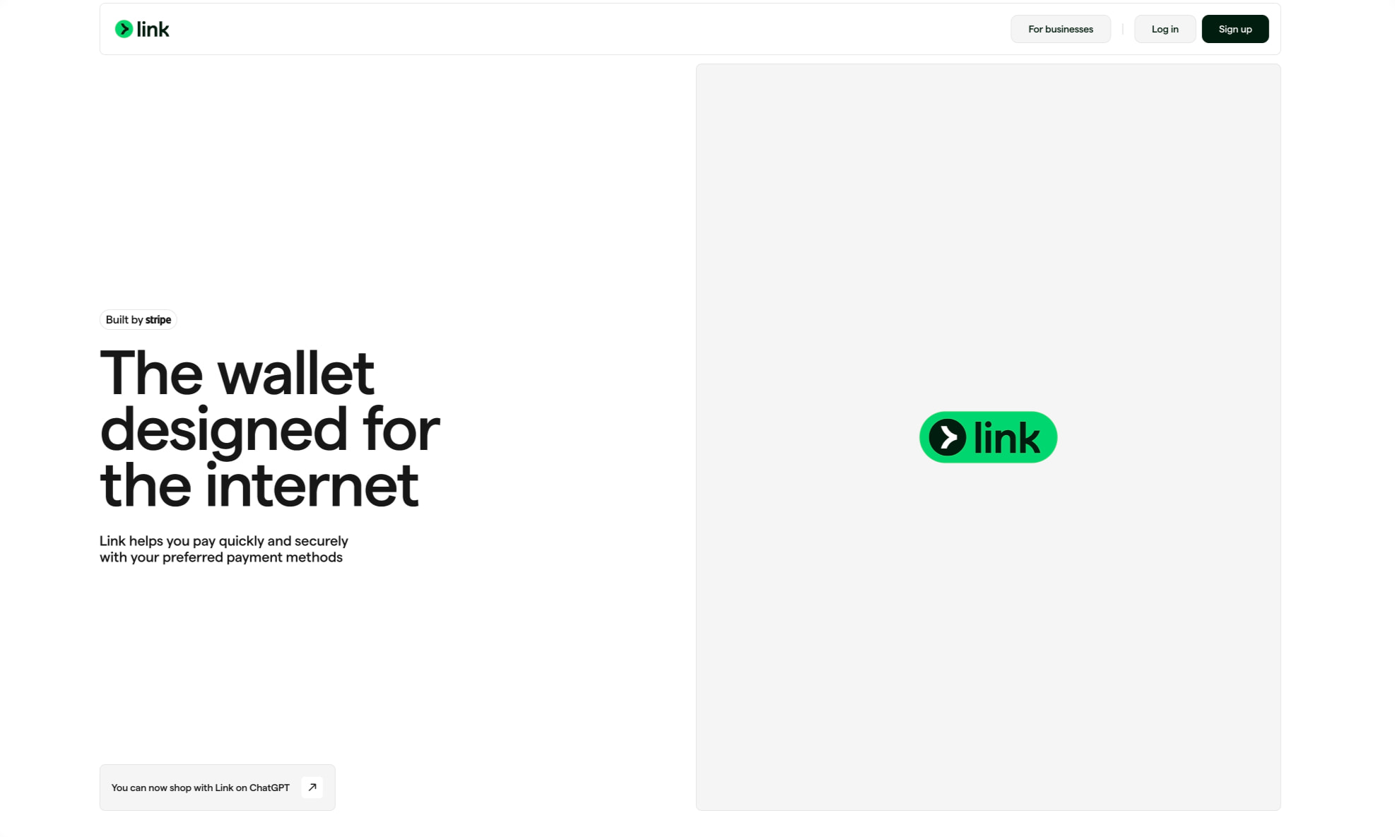 Captured design matching link.com captured website design