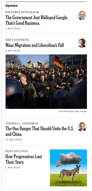 The New York Times - Breaking News, US News, World News and Videos captured website design