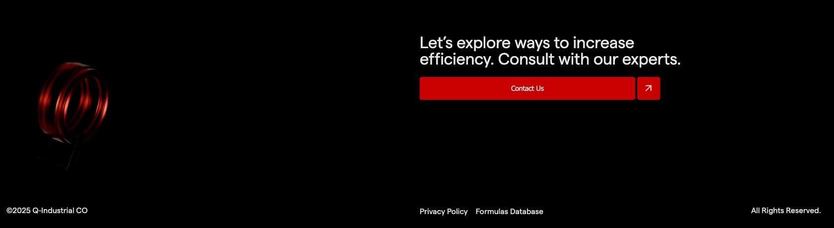 Q-Industrial captured website design