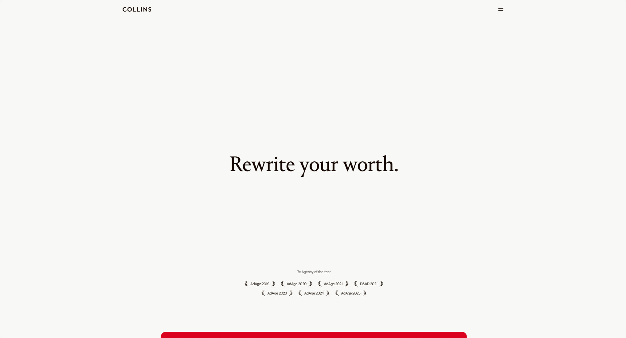 COLLINS captured website design