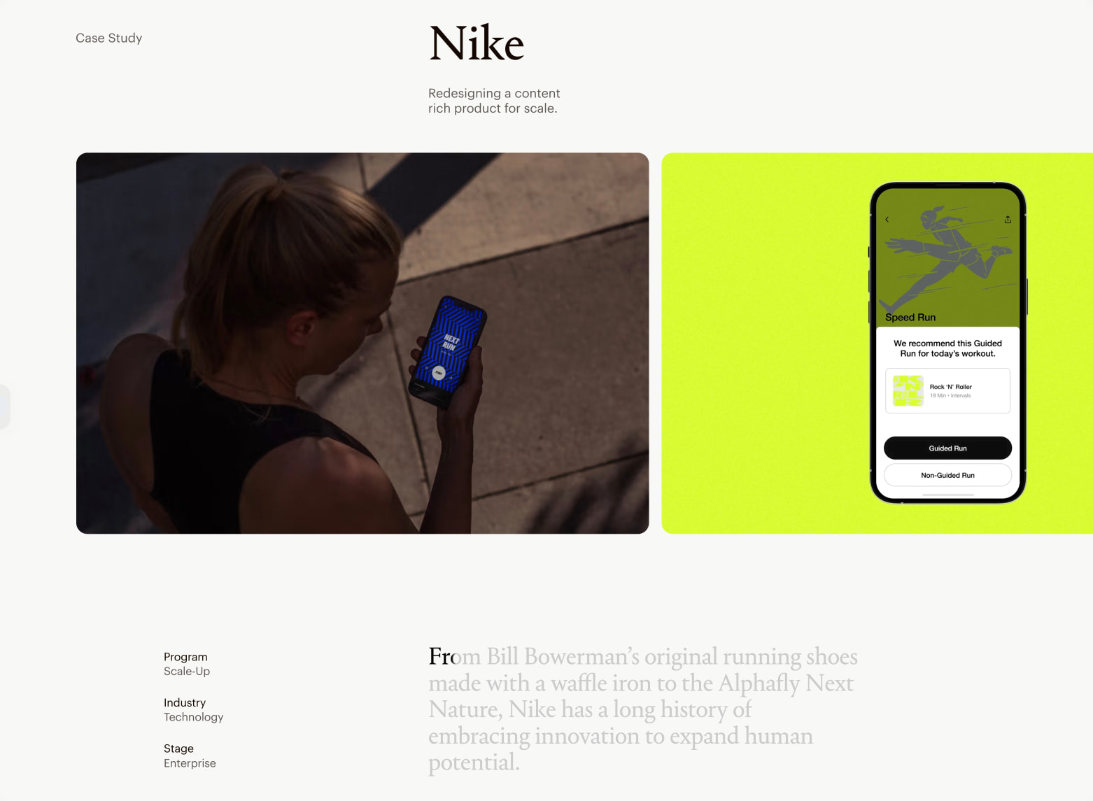 Nike | COLLINS captured website design