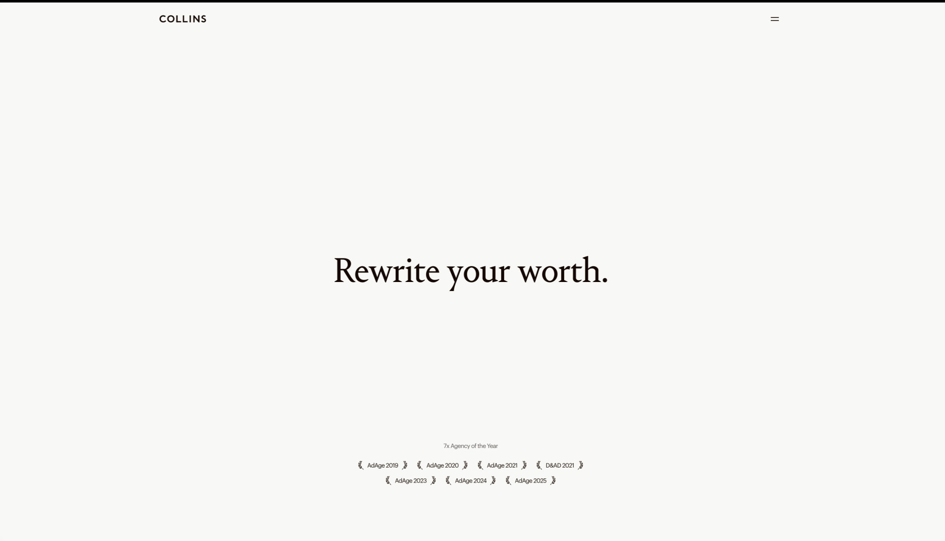 COLLINS captured website design