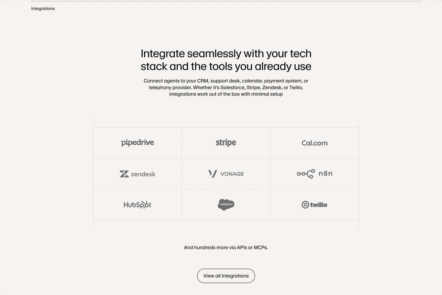 Conversational AI Agent Platform for Real-Time Voice & Chat captured website design