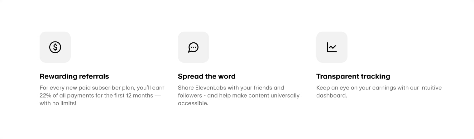 Earn with ElevenLabs — Join Our Affiliate Program Today captured website design