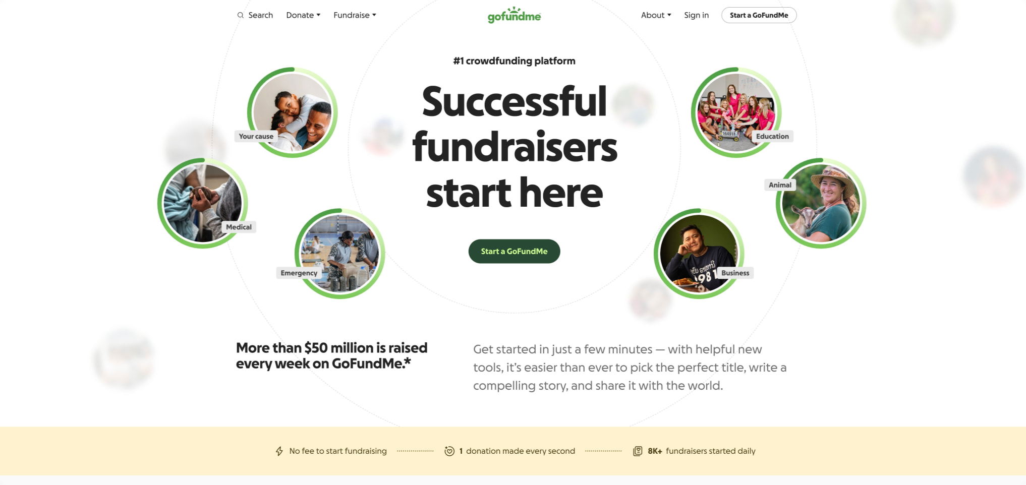 GoFundMe | The #1 Crowdfunding and Fundraising Platform captured website design