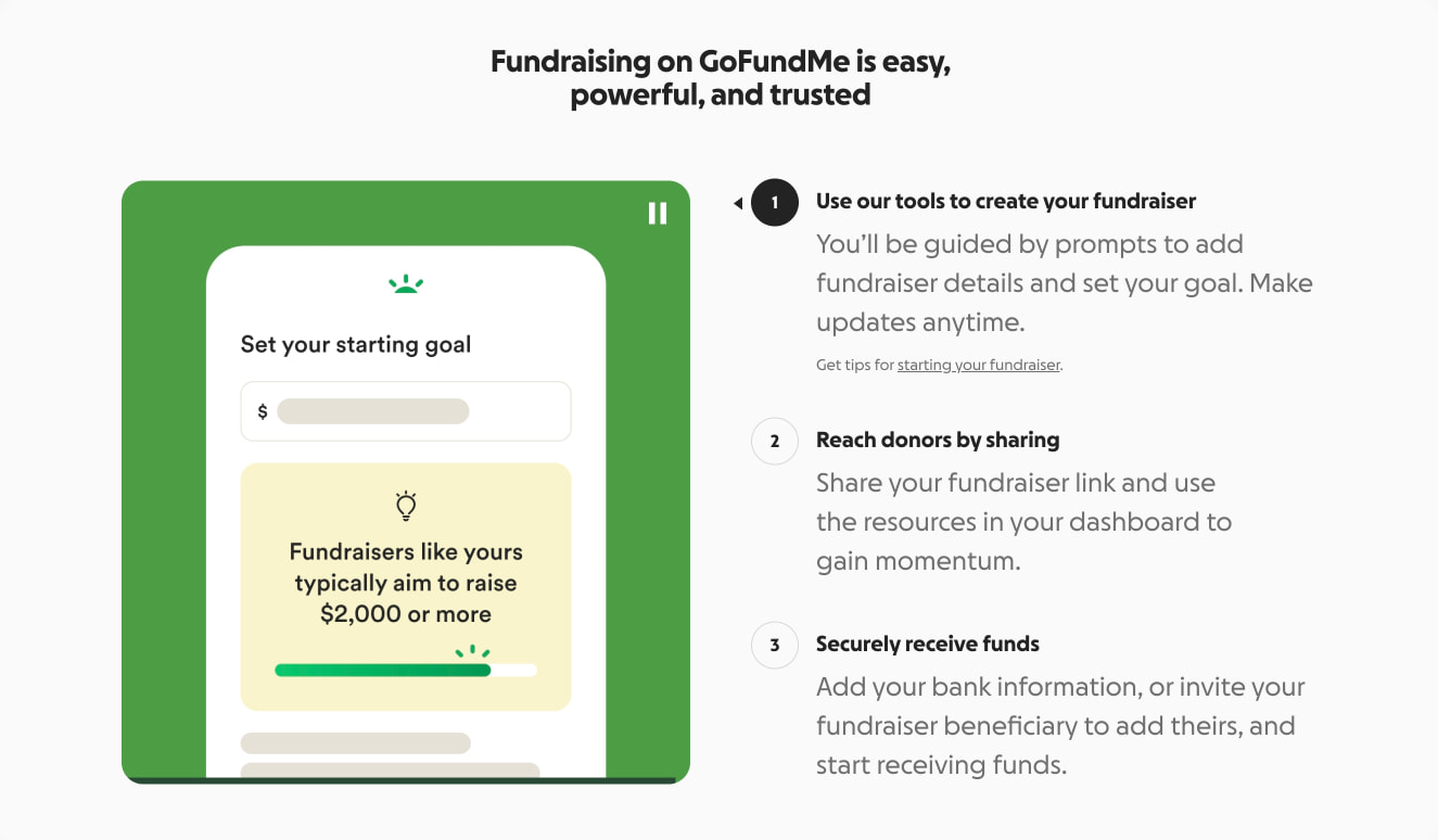 GoFundMe | The #1 Crowdfunding and Fundraising Platform captured website design