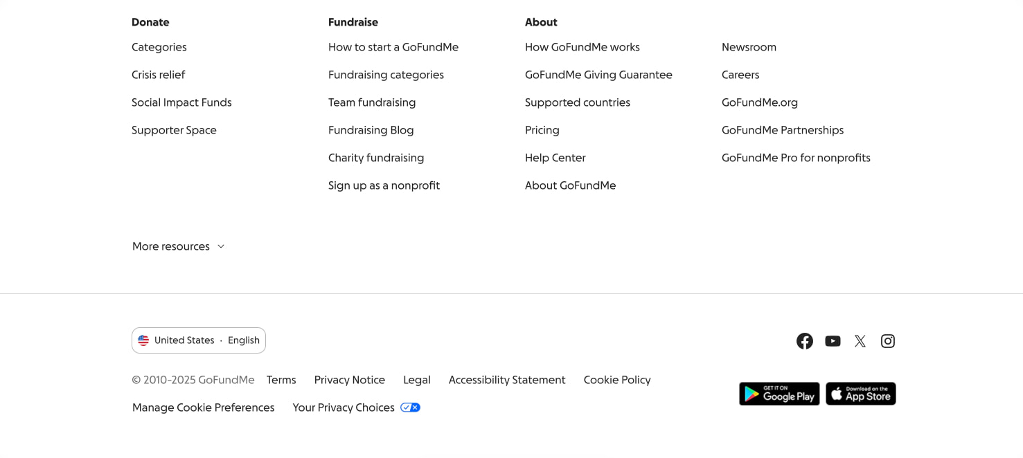 GoFundMe | The #1 Crowdfunding and Fundraising Platform captured website design