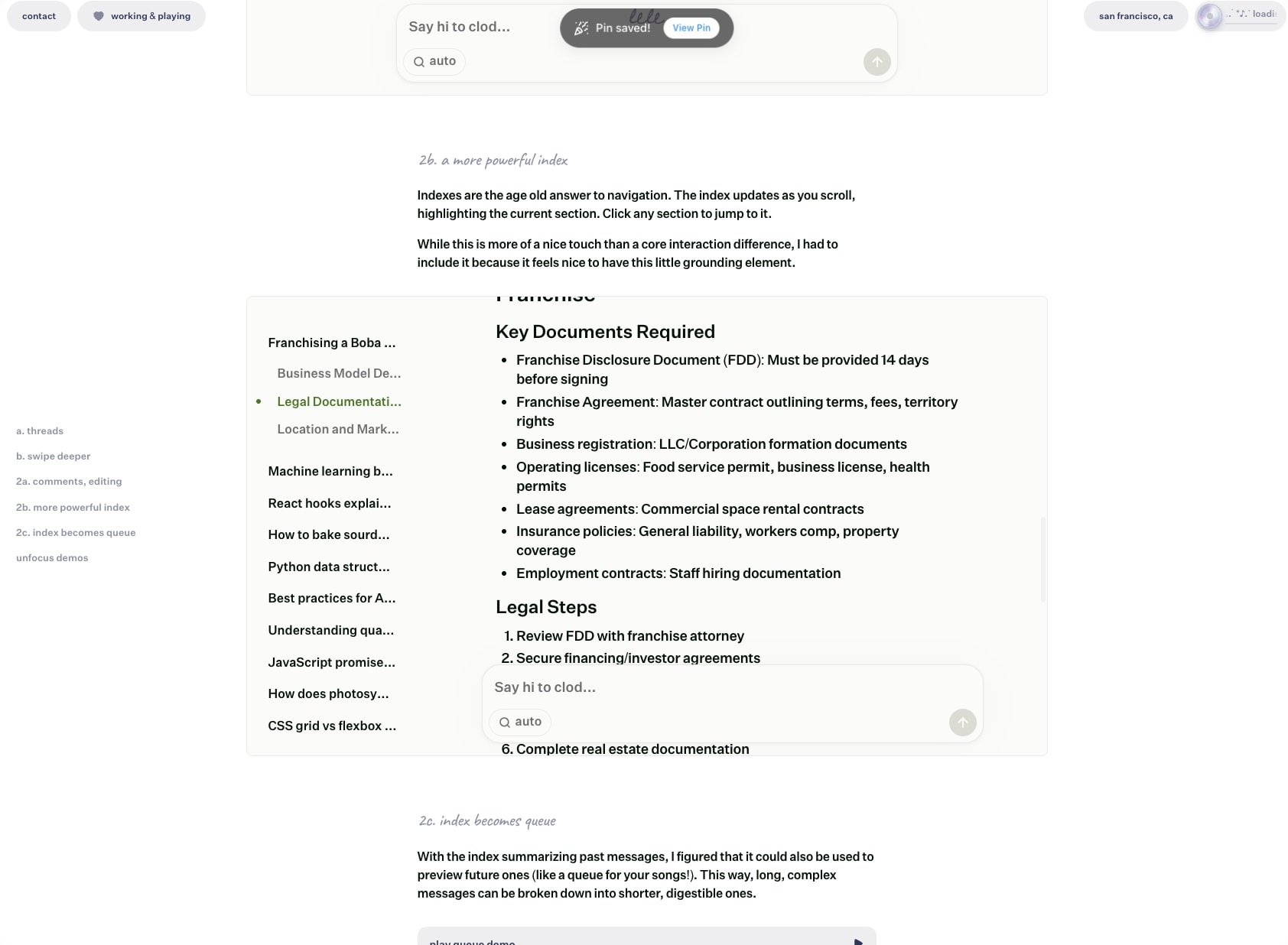 lele's portfolio captured website design
