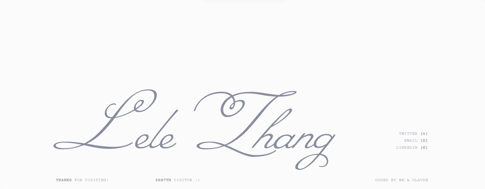 lele's portfolio captured website design