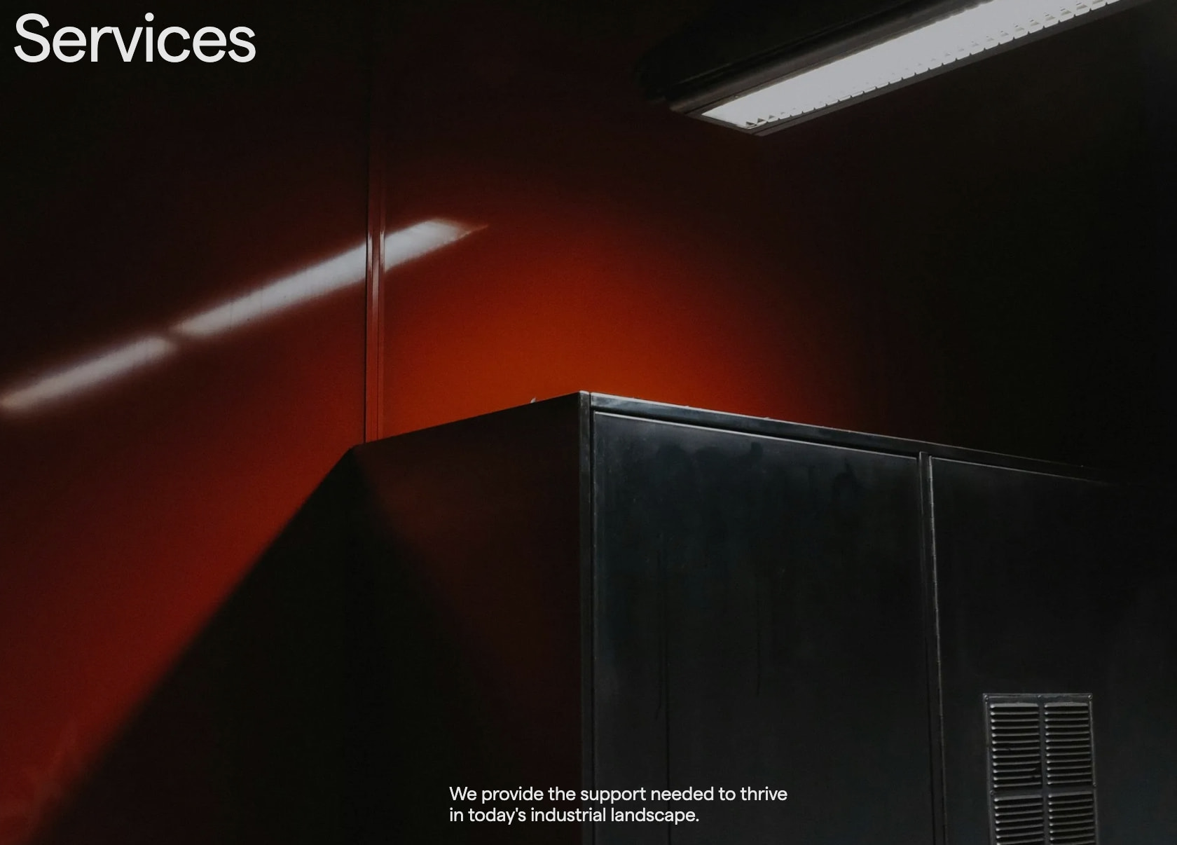 Q-Industrial — Services captured website design