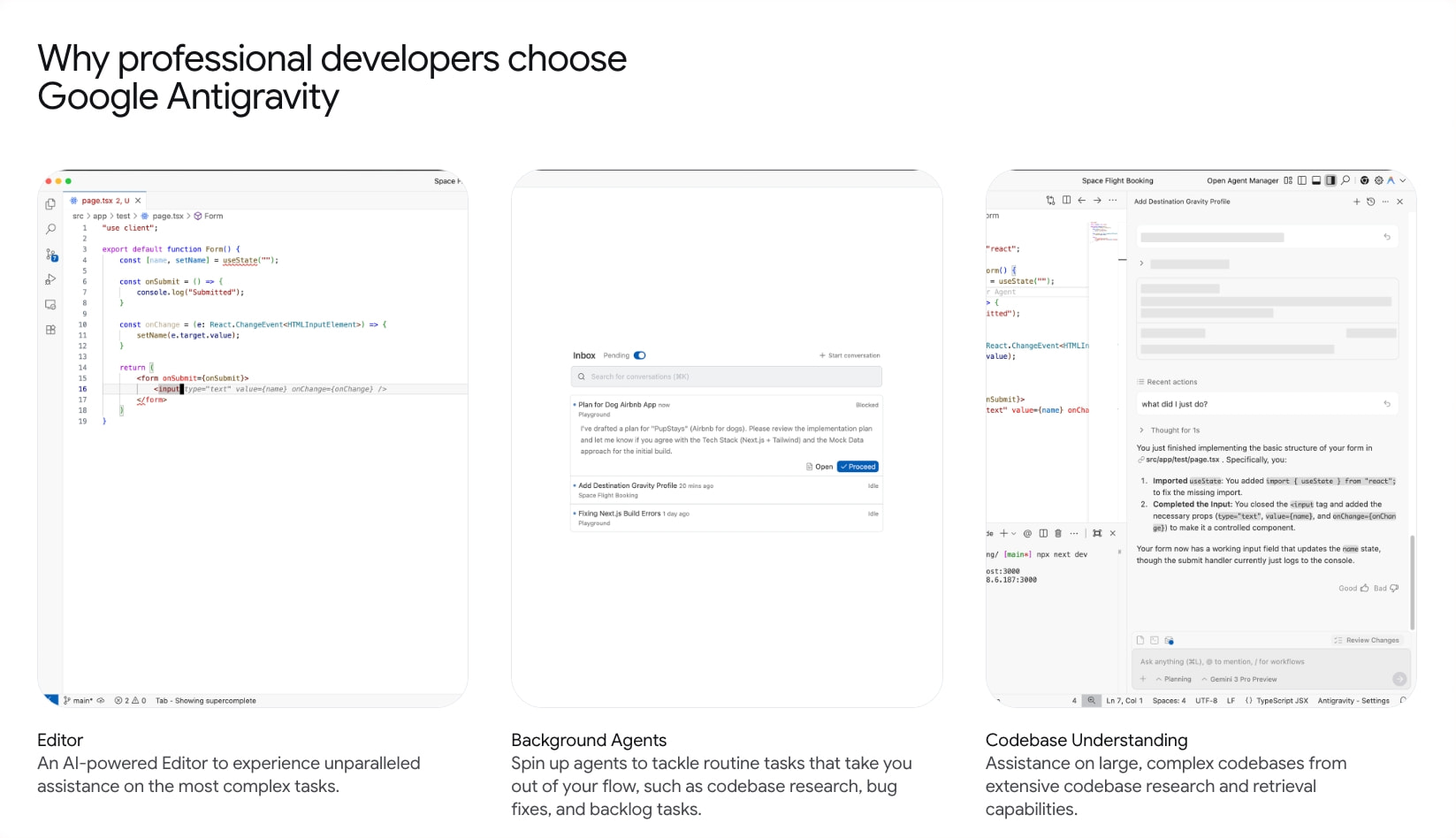 Google Antigravity - Use Case: Professional captured website design